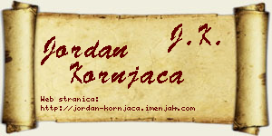 Jordan Kornjača vizit kartica